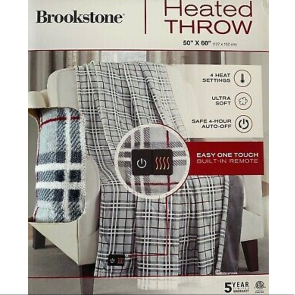 Brookstone Heated Throw Blanket